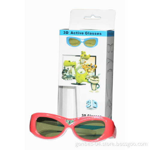 3D DLP Link Projector Glasses for Children, Blue and Red Color Available